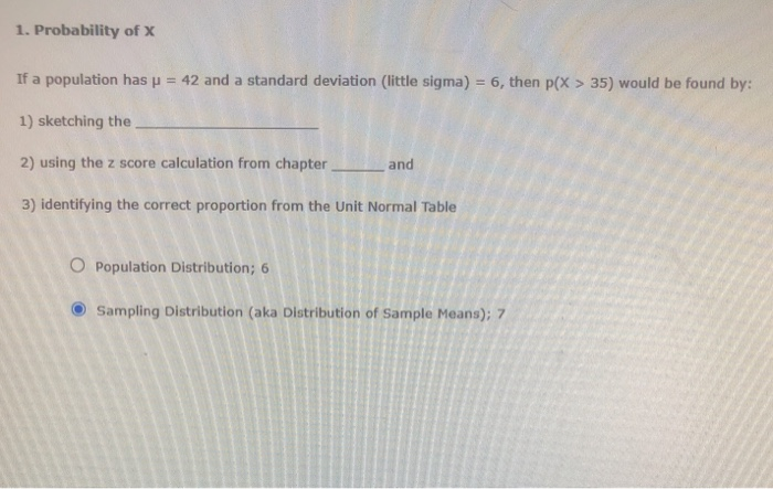 Solved 1 Probability Of X If A Population Has P 42 And Chegg Com