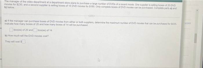 Solved The manager of the video department at a department Chegg