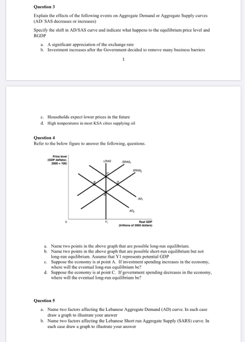 Solved Question 3 Explain the effects of the following | Chegg.com