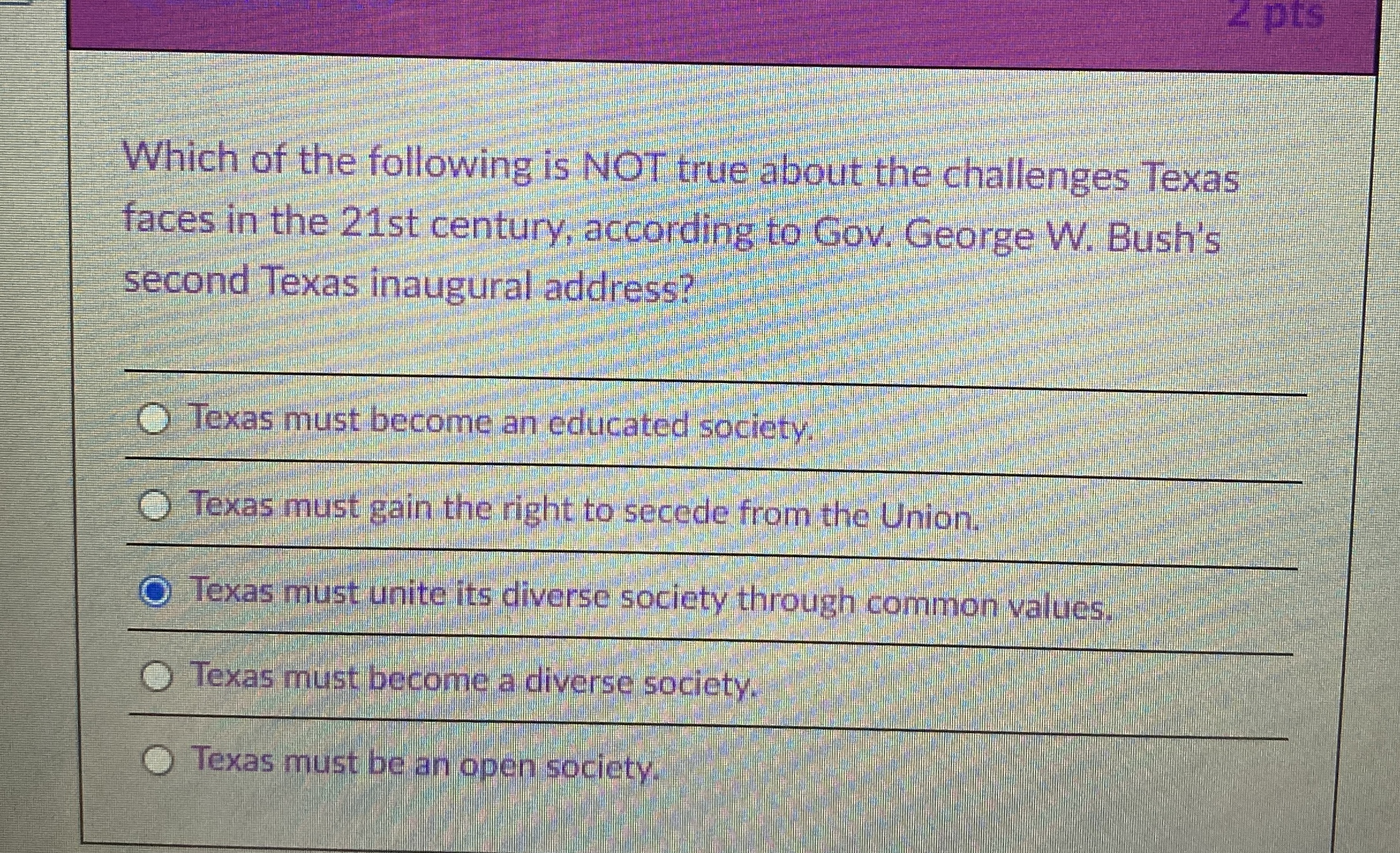 Solved Which of the following is NOT true about the