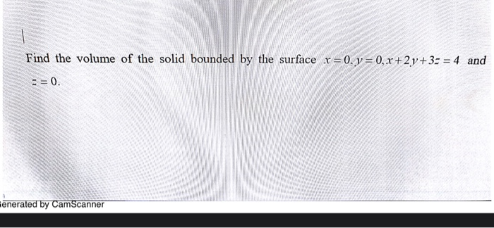 Solved Find the volume of the solid bounded by the surface r | Chegg.com