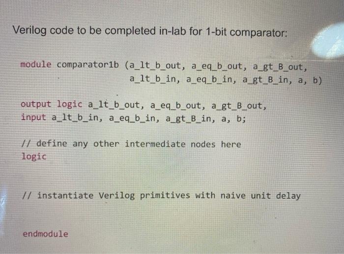 Solved i need help with the code for a 1 bit cascaded | Chegg.com
