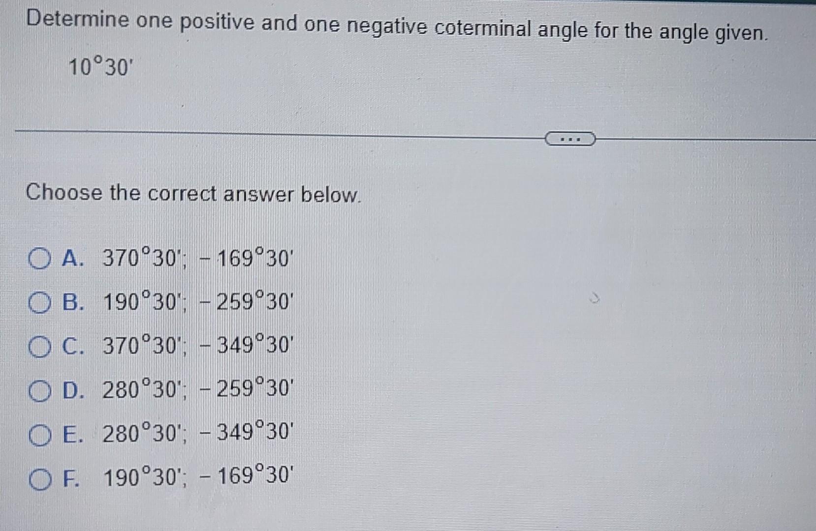 Solved Determine one positive and one negative coterminal | Chegg.com