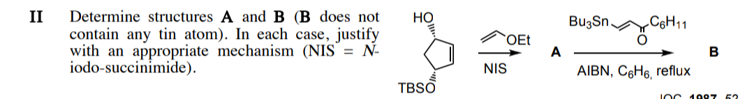 Solved Ii Ho Buz Sn. C6h11 Determine Structures A And B (b 