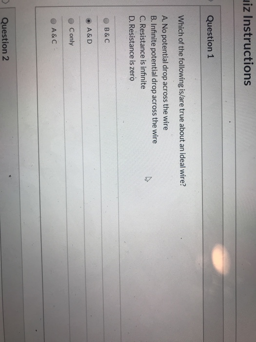Solved iz Instructions Question 1 Which of the following | Chegg.com