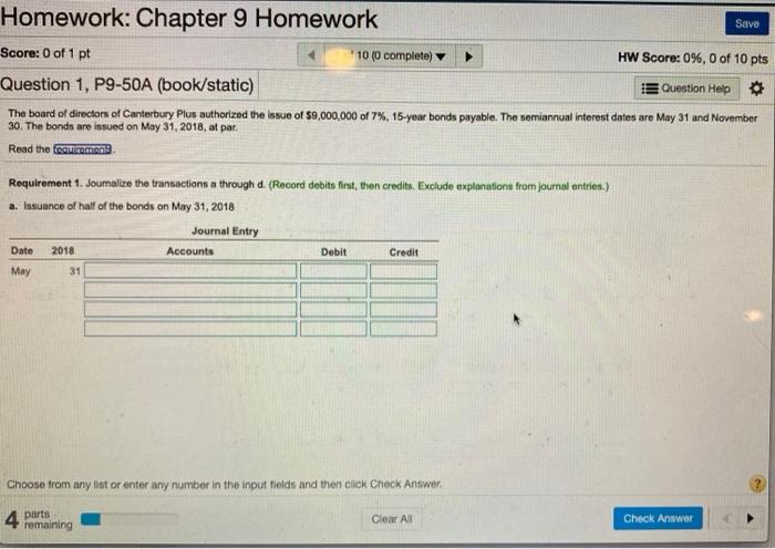 Solved Save Homework: Chapter 9 Homework Score: 0 of 1 pt 10 | Chegg.com