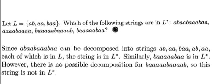 Solved Let L Ab Aa Baa Which Of The Following Strings Chegg Com