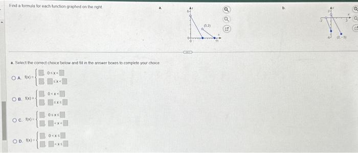 Solved Find A Formula For Each Function Graphed On The Ngle | Chegg.com ...