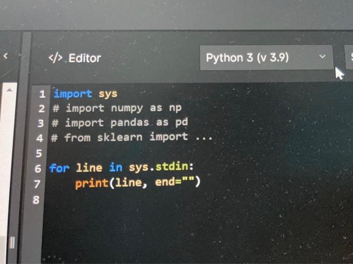 Solved complete the code in python3 only, starter code is | Chegg.com
