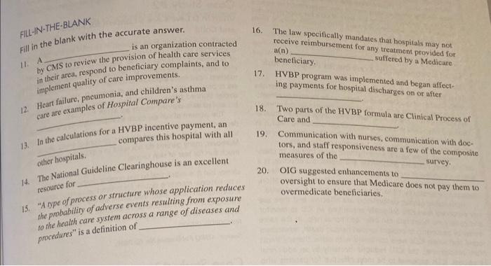 Solved please answer 11-20 if you cannot answer all or | Chegg.com