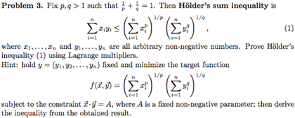 Solved Fix p,q > 1 such that 1/p + 1/q = 1. Then Holder's | Chegg.com