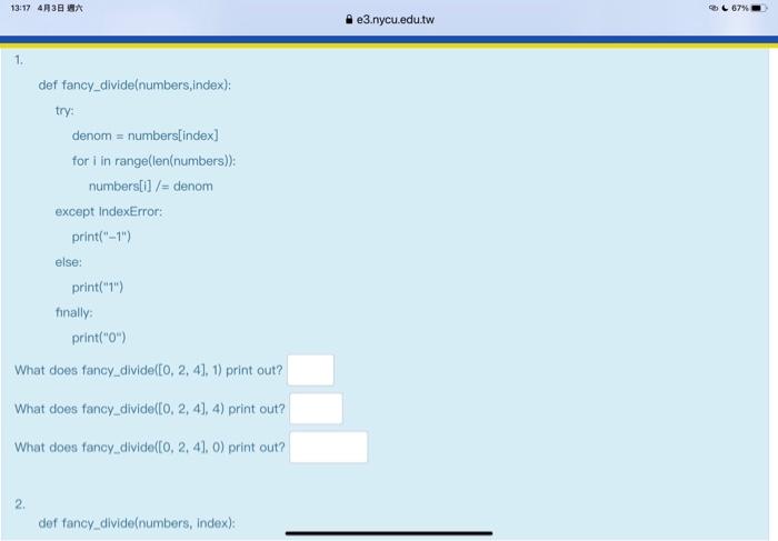 Solved Below are some short Python programs. For each | Chegg.com