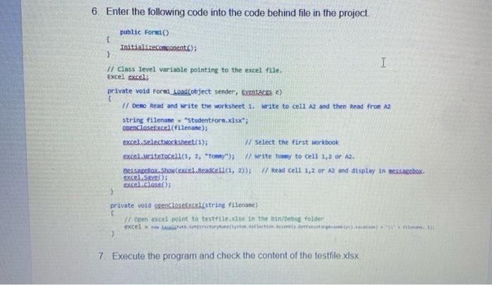 Solved Please complete in Visual Studio using c# programming | Chegg.com