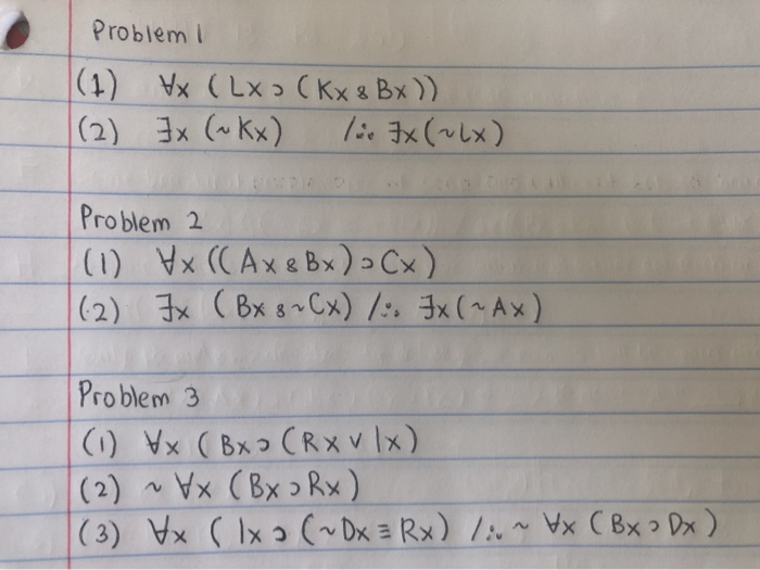 Solved This is symbolic logic class. What two quantifiers | Chegg.com