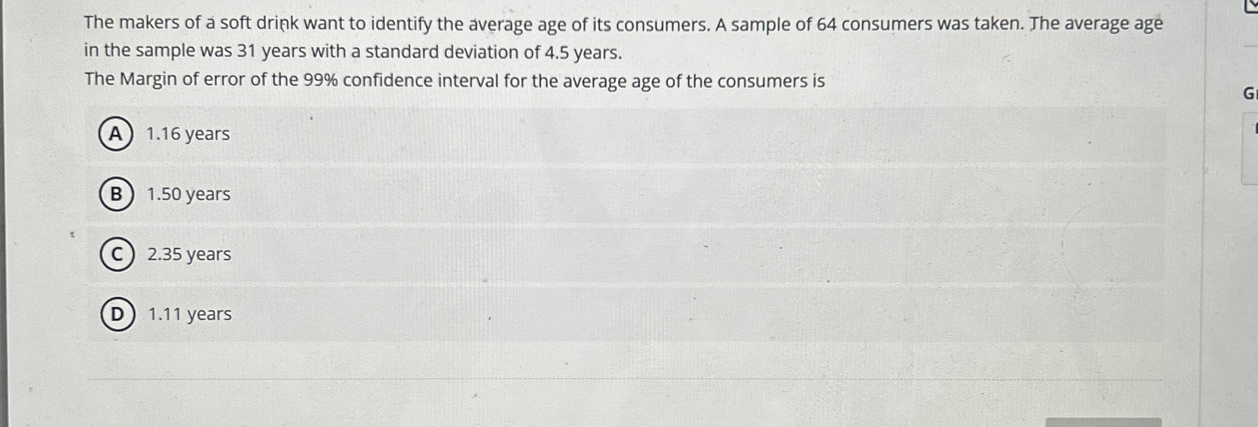 Solved The makers of a soft dripk want to identify the | Chegg.com