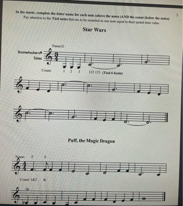Student Name: Assignment 2 Dotted Quarter Notes and | Chegg.com