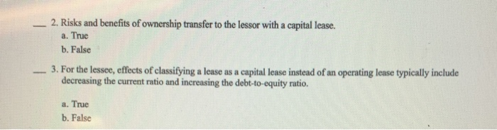 Solved 2. Risks and benefits of ownership transfer to the | Chegg.com