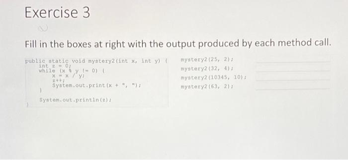 Solved Exercise 1 • Write the result of each expression as | Chegg.com
