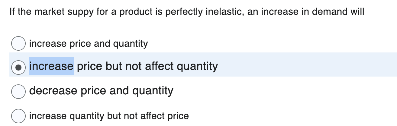 Solved If the market suppy for a product is perfectly | Chegg.com