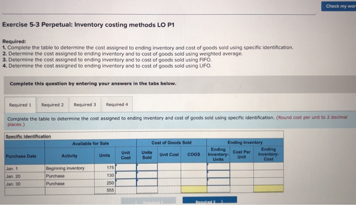 Solved 9 Part 1 of 2 10 points Required information Use the | Chegg.com