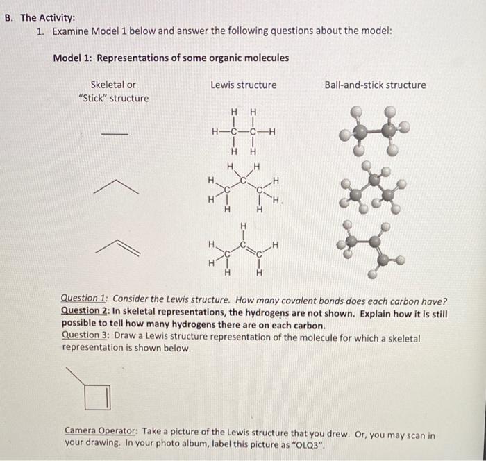 Solved B. The Activity: 1. Examine Model 1 below and answer | Chegg.com