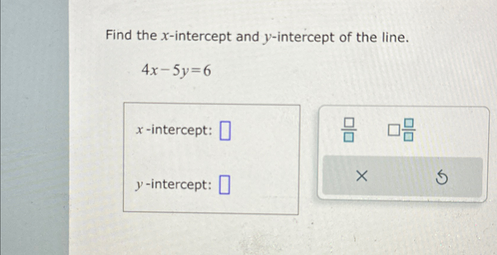 y 5 4x 9 y intercept