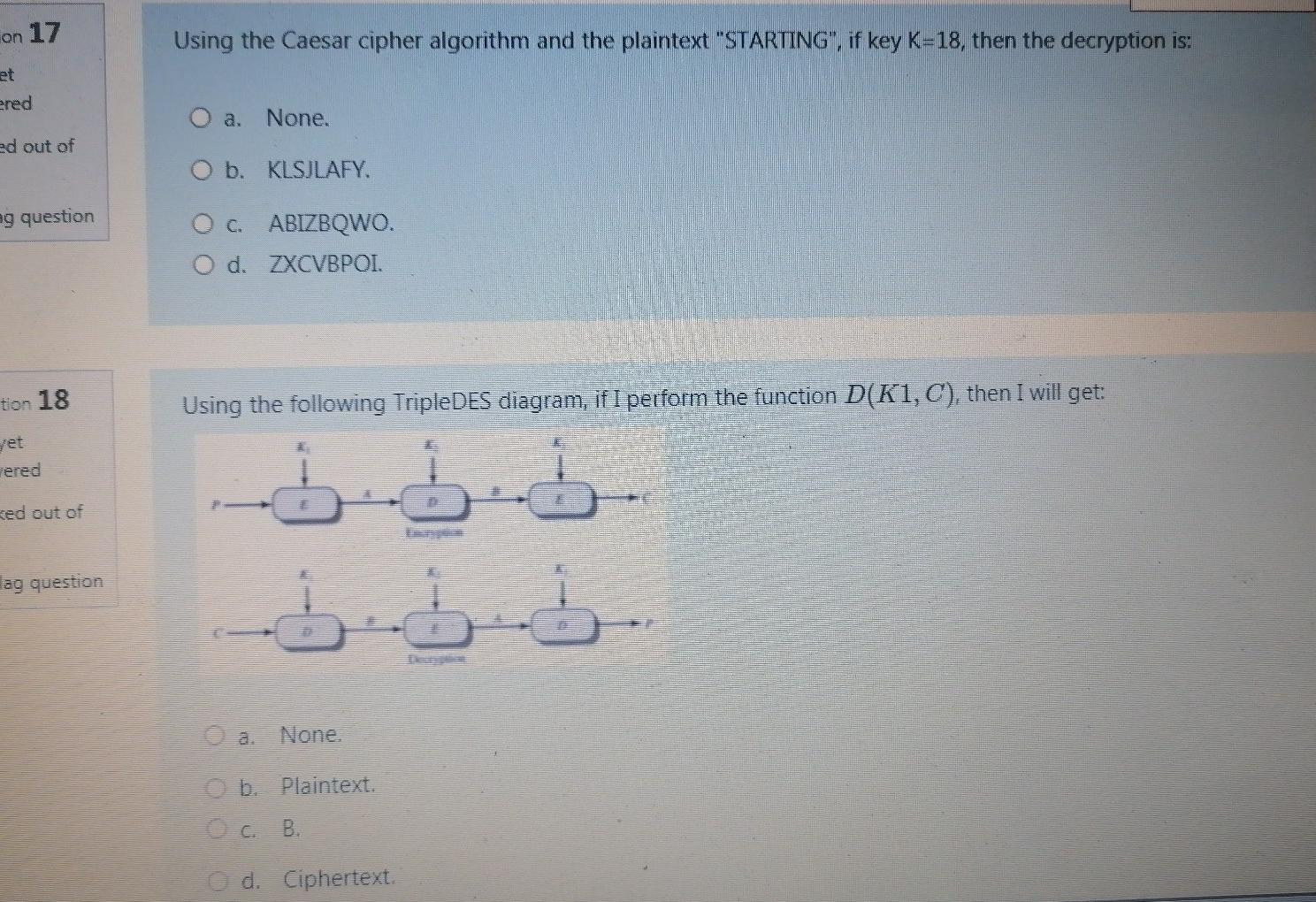 Solved an17 Using the Caesar cipher algorithm and the | Chegg.com