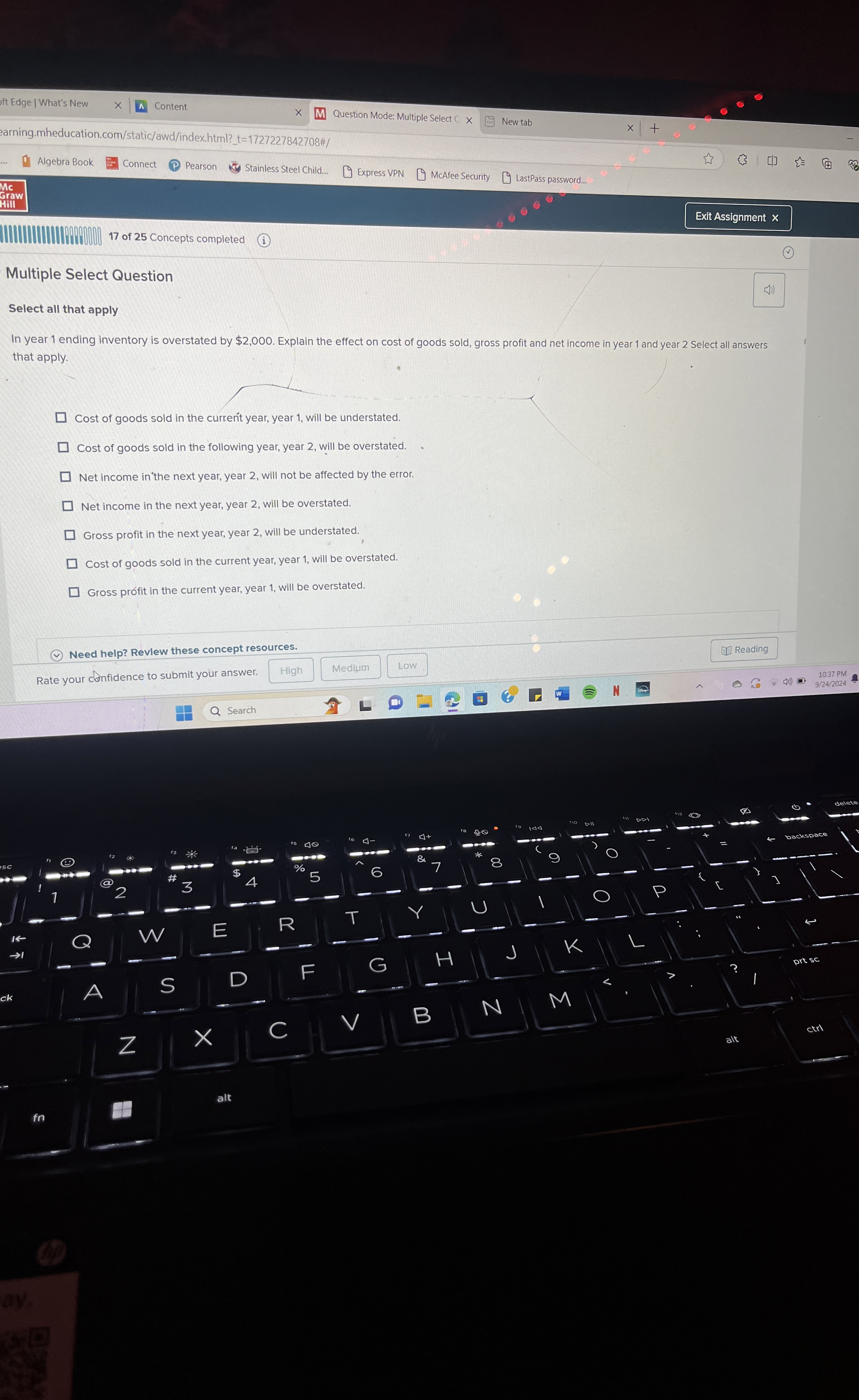 Solved Multiple Select QuestionSelect all that applyIn year | Chegg.com