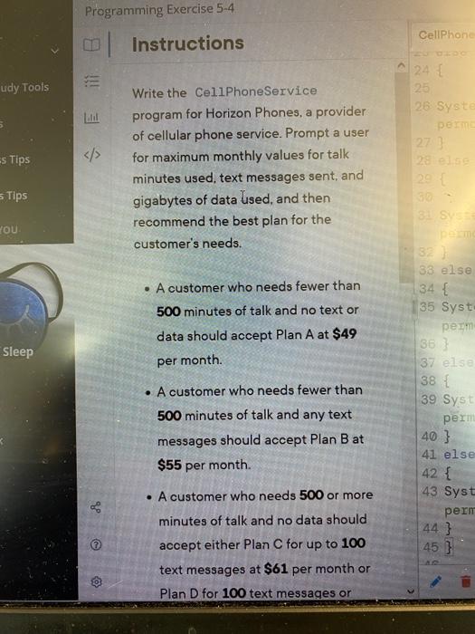 Solved Instructions Write the CellPhoneService program for | Chegg.com
