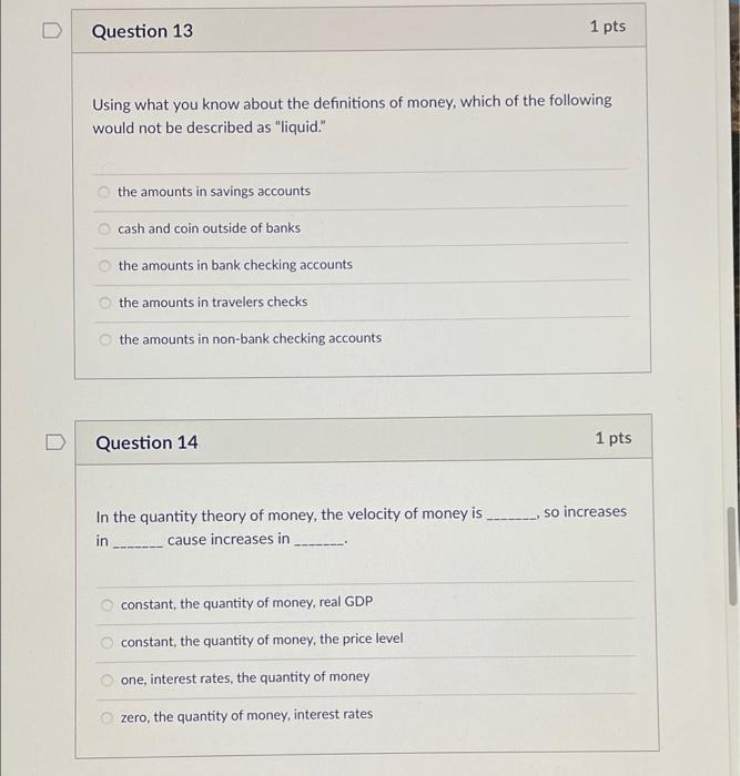 Solved Question 13 1 pts Using what you know about the | Chegg.com