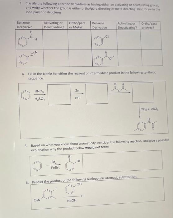 Solved 1. Aromatic Compounds Can React By Electrophilic | Chegg.com