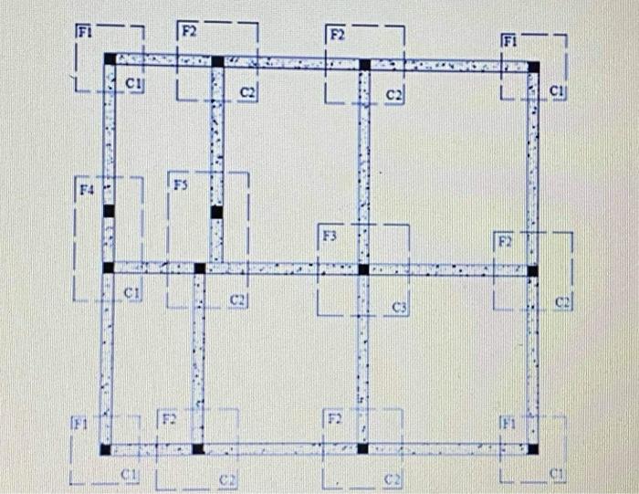 Solved Figure Q1 Represents A Footing Plan Of A Building