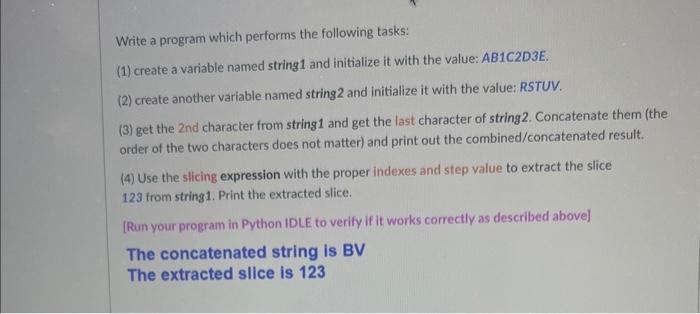 Solved Write a program which performs the following tasks: | Chegg.com