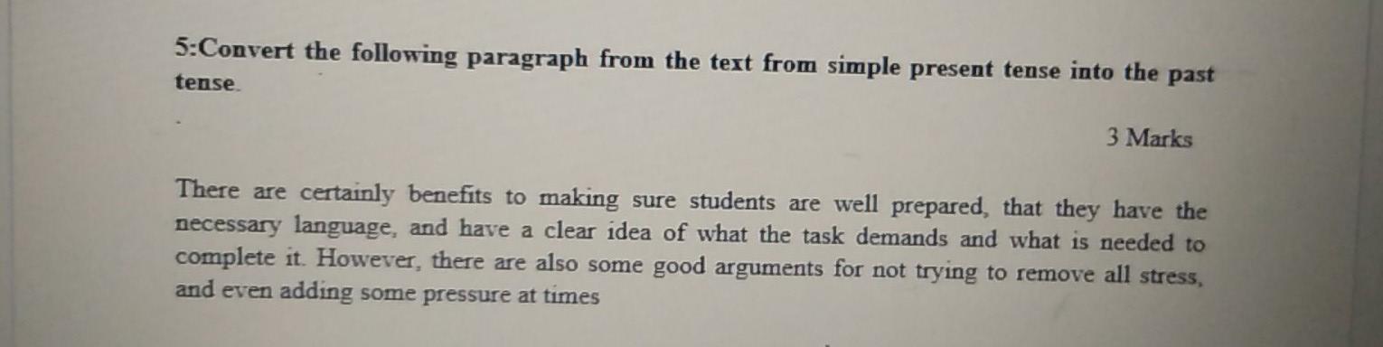 Solved 5 Convert The Following Paragraph From The Text From Chegg Com