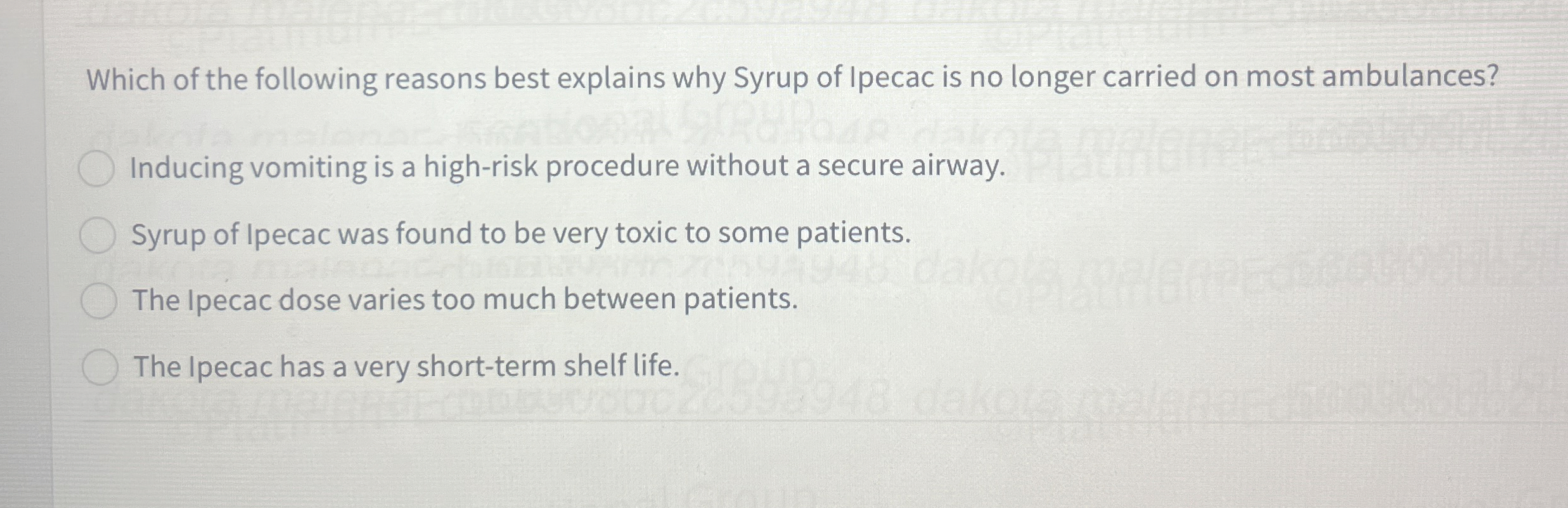 Solved Which of the following reasons best explains why