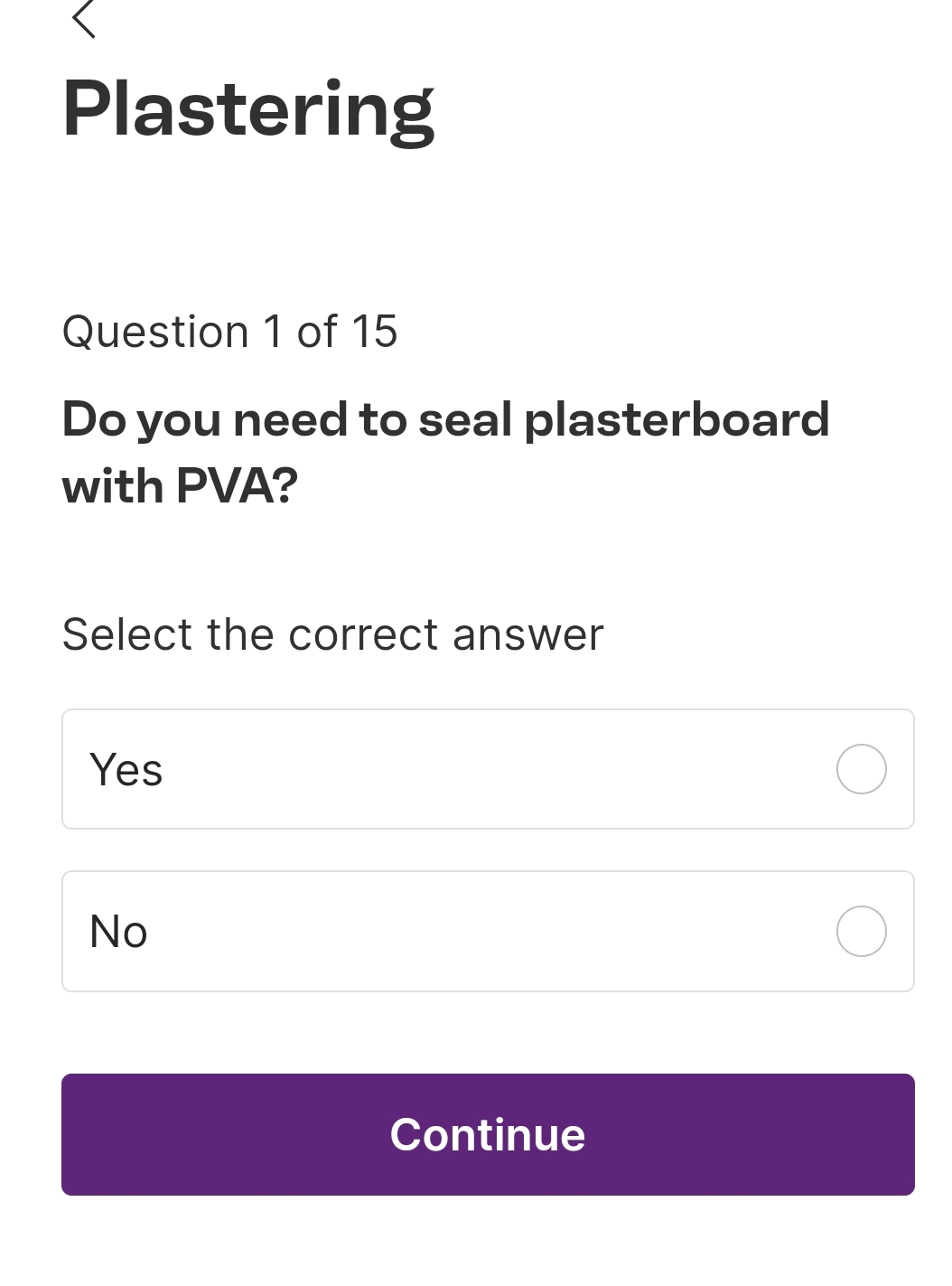 Solved PlasteringQuestion 1 ﻿of 15Do you need to seal