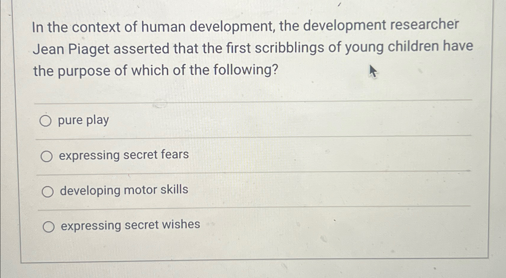 Solved In the context of human development the development