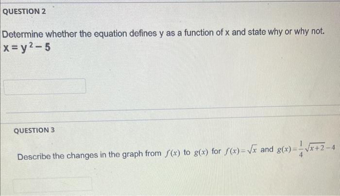 Solved Determine whether the equation defines y as a | Chegg.com