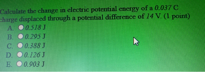 Solved Calculate the change in electric potential energy of | Chegg.com