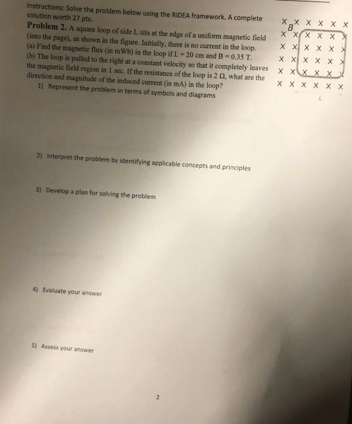 Solved Instructions: Solve the problem below using the RIDEA | Chegg.com