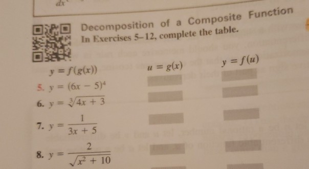 Solved Decomposition of a Composite Function In Exercises | Chegg.com