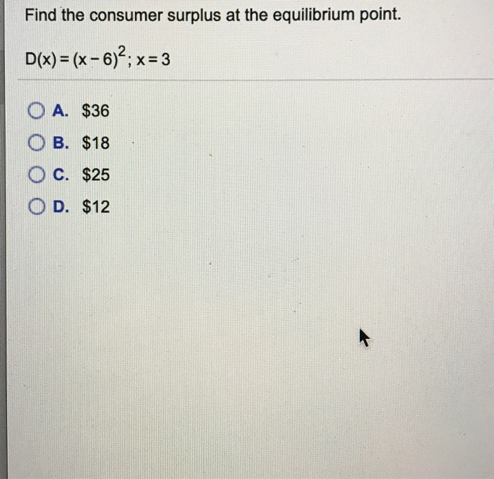 Solved Find the consumer surplus at the equilibrium point. | Chegg.com