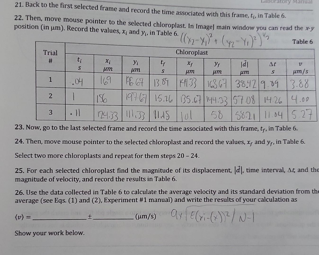 Solved 21. Back to the first selected frame and record the | Chegg.com