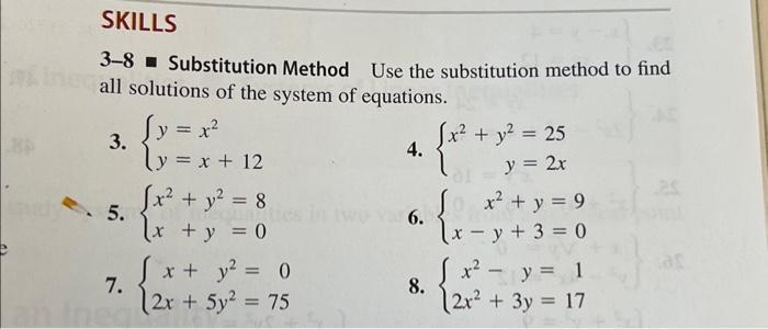 xy 8 3x 3y 16 substitution method