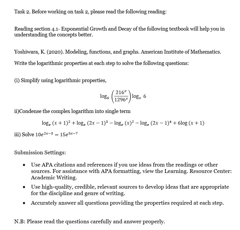 Solved Task 2. ﻿Before working on task 2, ﻿please read the | Chegg.com