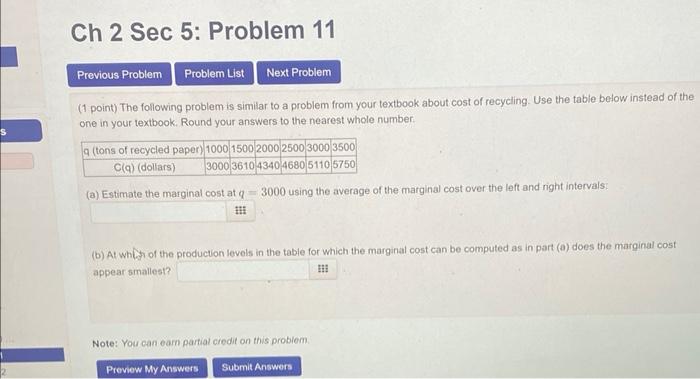 Solved (1 point) The following problem is similar to a | Chegg.com