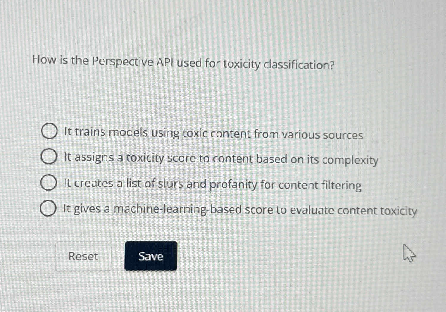 Solved How is the Perspective API used for toxicity | Chegg.com