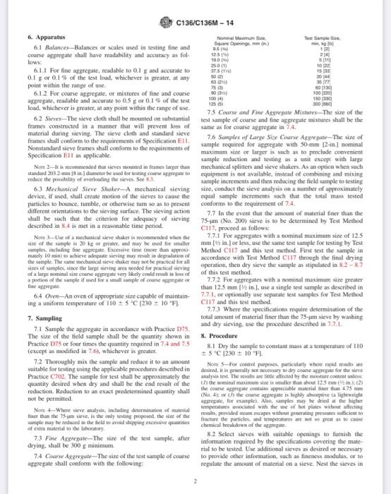 Sieve Analysis of Coarse and Fine Aggregate, PDF, Physics