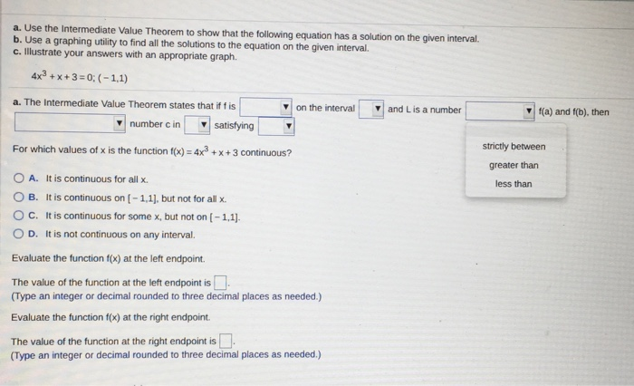Solved a. Use the Intermediate Value Theorem to show that | Chegg.com