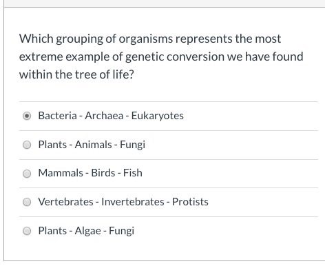 Solved Which Grouping Of Organisms Represents The Most | Chegg.com